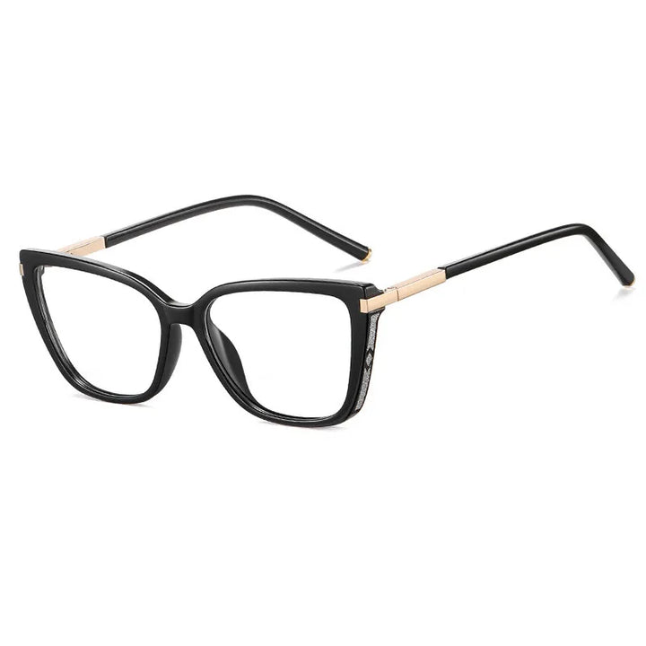 CCspace Women's Full Rim Square Tr 90 Titanium Reading Glasses 310543