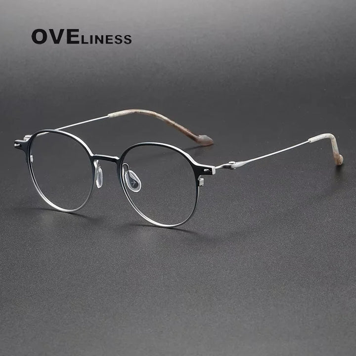Oveliness Unisex Full Rim Flat Top Oval Titanium  Eyeglasses 20315