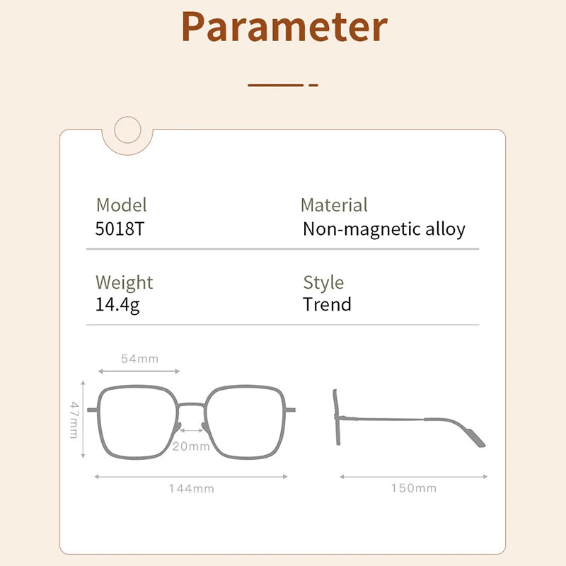 Xbora Unisex Full Rim Polygon Square Tr 90 Alloy Eyeglasses 50187