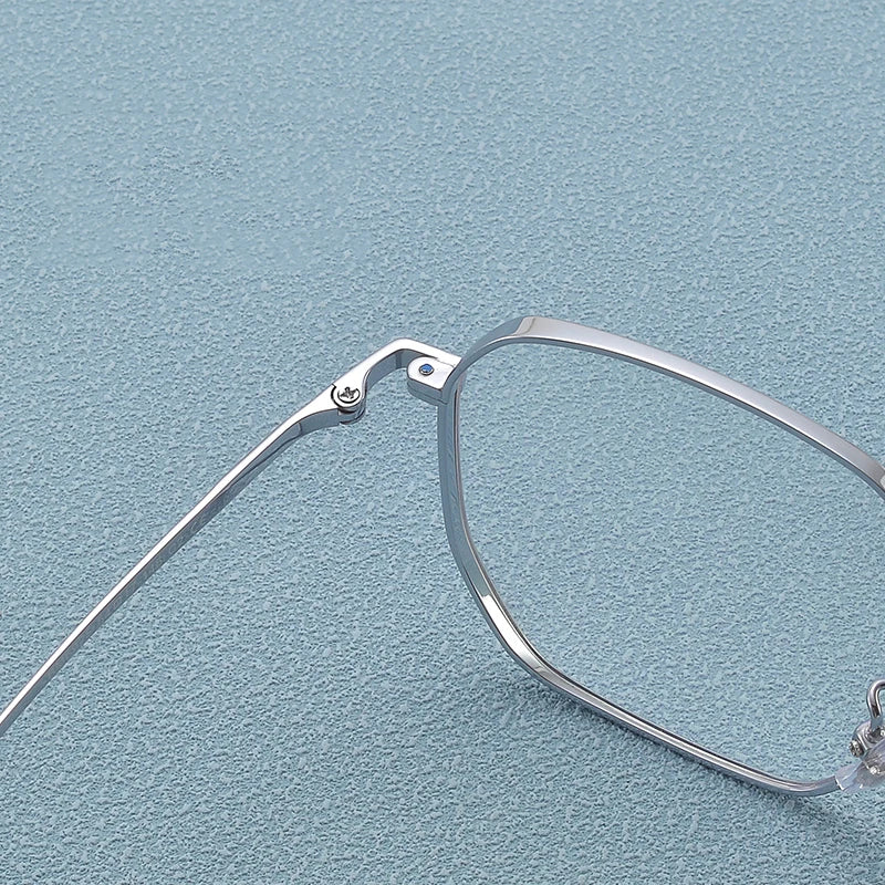 Bclear Unisex Full Rim Small Polygon Square Titanium Eyeglasses My6529 Full Rim Bclear