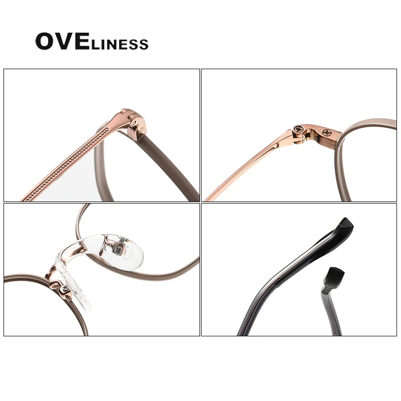 Oveliness Unisex Youth's Full Rim Polygon Titanium Eyeglasses O80941 Full Rim Oveliness