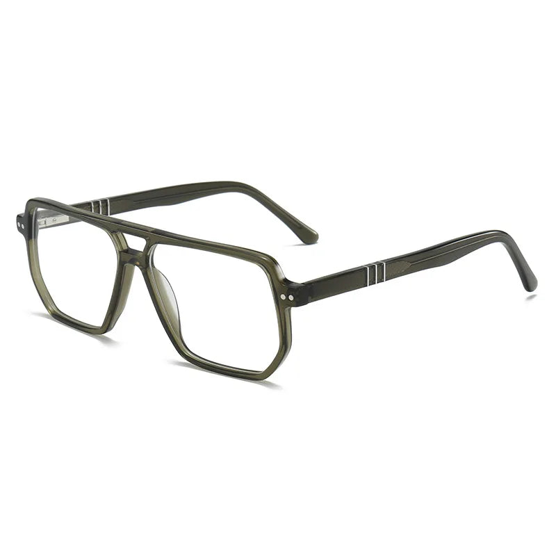 Xbora Women's Full Rim Square Double Bridge Acetate Eyeglasses 47210