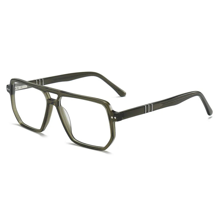 Xbora Women's Full Rim Square Double Bridge Acetate Eyeglasses 47210
