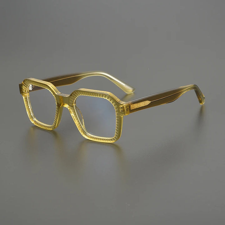 Nobler Unisex Full Rim Flat Top Square Thick Acetate Eyeglasses T067 Full Rim Nobler C7-1