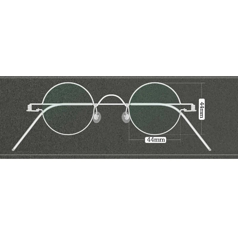 Yujo Unisex Full Rim Round Stainless Steel Custom Eyeglasses Y3030 Full Rim Yujo 44mm CHINA