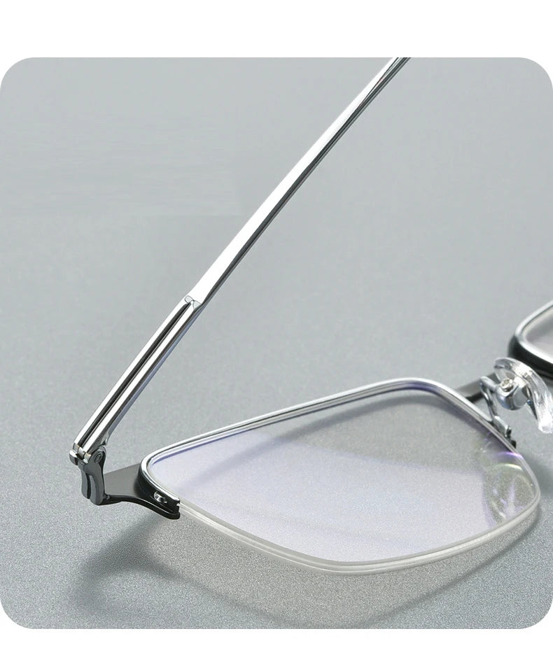 Vicky Unisex Semi Rim Square Titanium Reading Glasses V15119 Reading Glasses Vicky