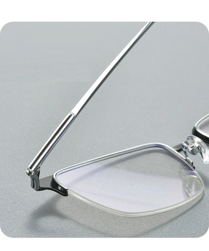 Vicky Unisex Semi Rim Square Titanium Reading Glasses V15119 Reading Glasses Vicky