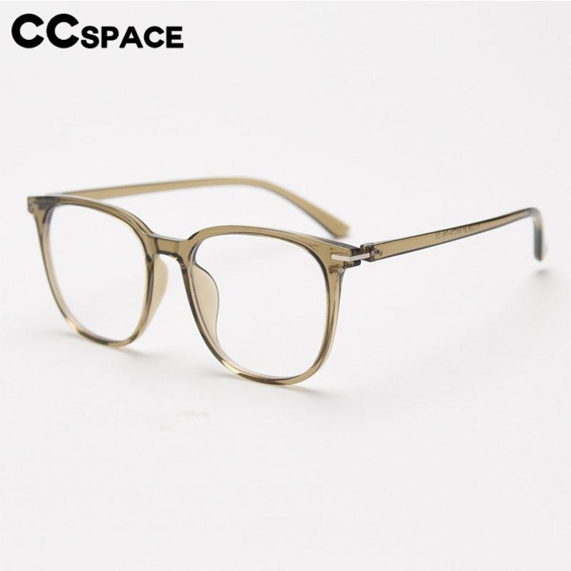 CCspace Unisex Full Rim Square Tr 90 Titanium Eyeglasses 56736 Full Rim CCspace