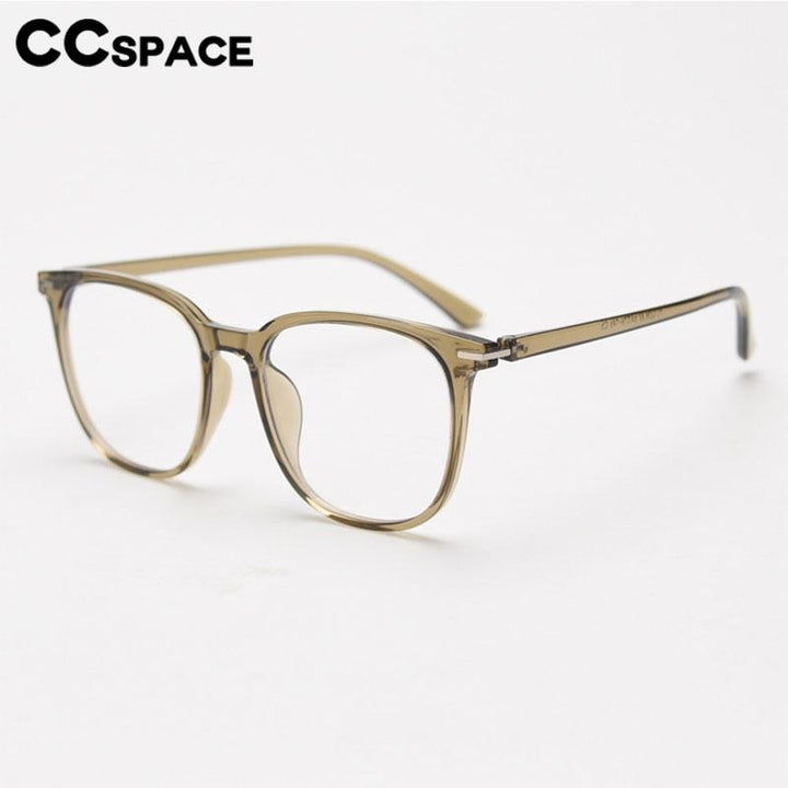 CCspace Unisex Full Rim Square Tr 90 Titanium Eyeglasses 56736 Full Rim CCspace