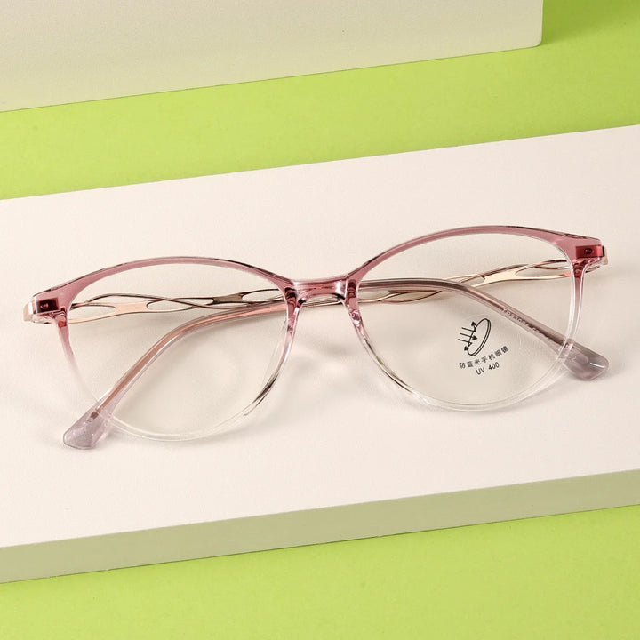 Gmei Women's Full Rim Oval Tr 90 Titanium-Alloy Eyeglasses 23081