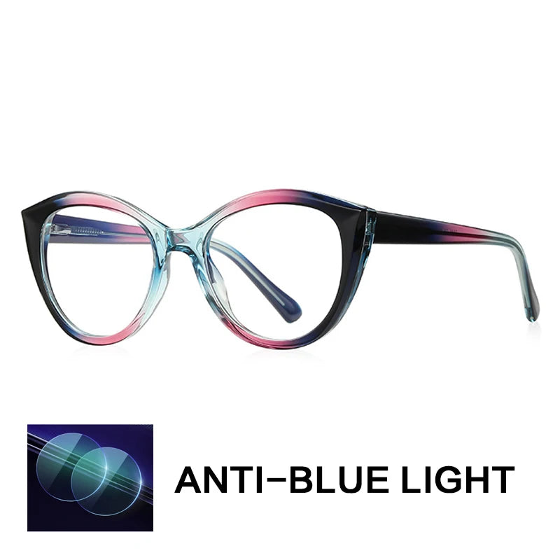 Gatenac Women's Full Rim Cat Eye Tr 90 Titanium Reading Glasses Gx2145