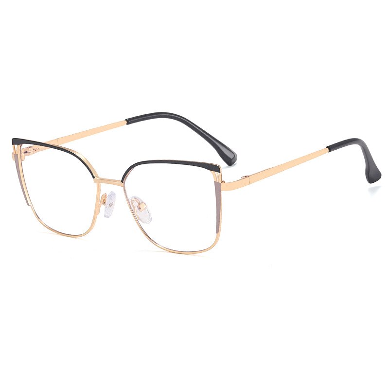 CCspace Unisex Children's Full Rim Square Alloy Eyeglasses 56538 Full Rim CCspace C8BlackGrey
