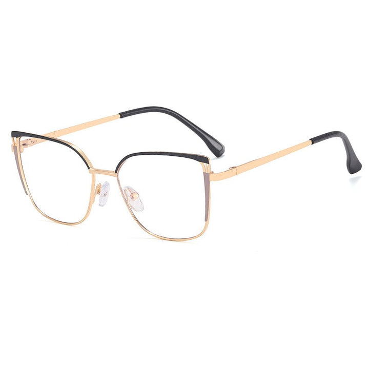 CCspace Unisex Children's Full Rim Square Alloy Eyeglasses 56538 Full Rim CCspace C8BlackGrey