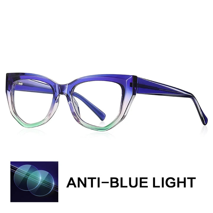 Gatenac Women's Full Rim Cat Eye Tr 90 Titanium Reading Glasses Gx2156