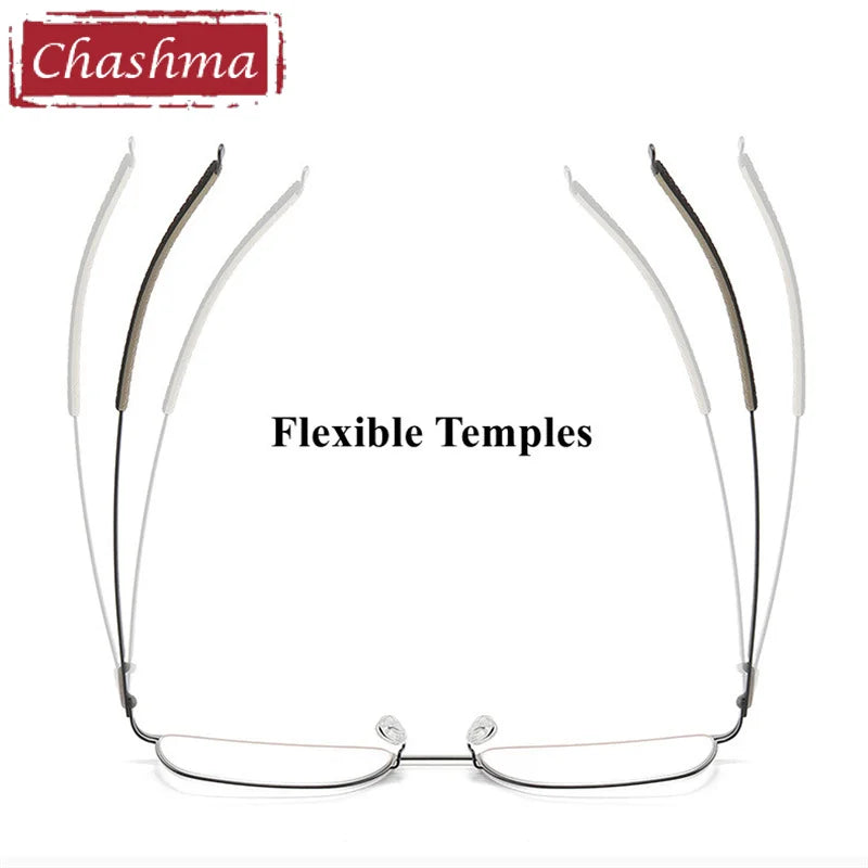 Chashma Ottica Men's Full Rim Square Titanium Eyeglasses 408 Full Rim Chashma Ottica   