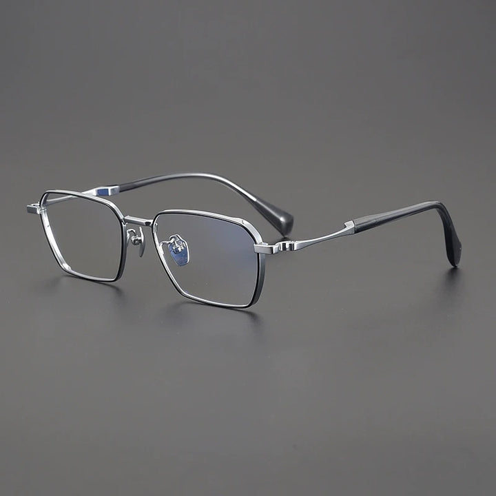Gatenac Unisex Full Rim Polygon Square Titanium Eyeglasses Gxyj2888