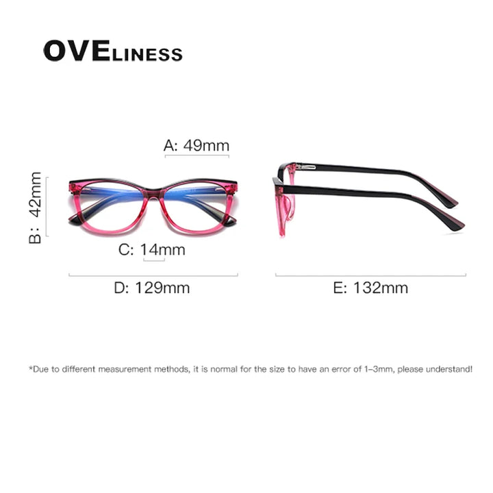 Oveliness Youth Unisex Full Rim Square Tr 90 Titanium Eyeglasses 20207 Full Rim Oveliness