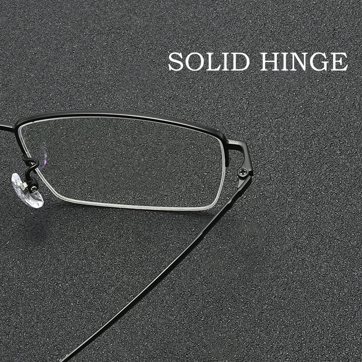 Yimaruili Men's Semi Rim Square Titanium Alloy Eyeglasses Y18005 Semi Rim Yimaruili Eyeglasses