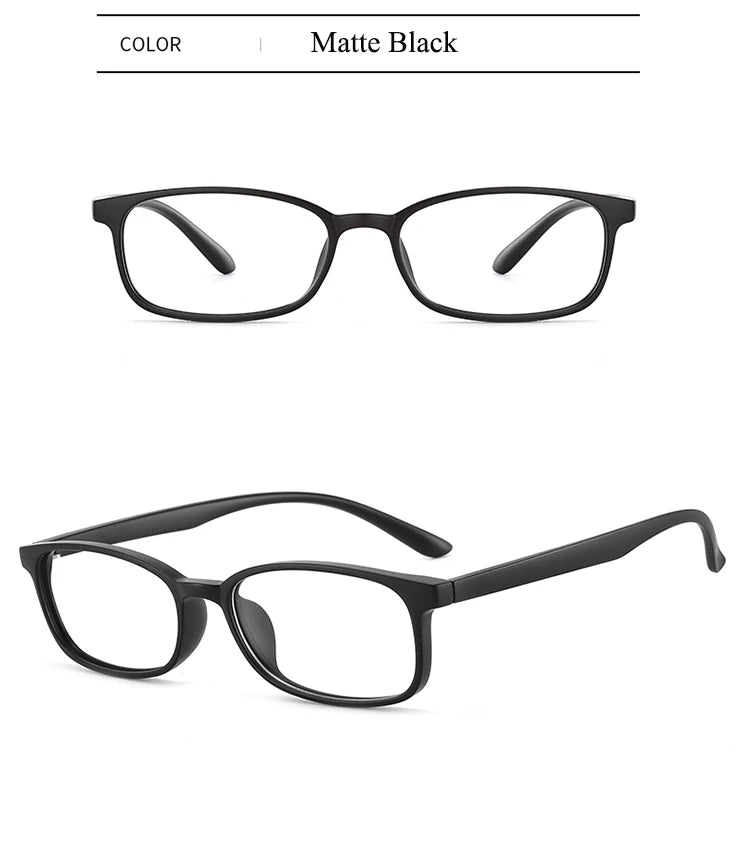 Bclear Unisex Small Full Rim Rectangle Plastic Eyeglasses 1058 Full Rim Bclear