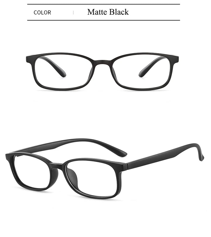 Bclear Unisex Small Full Rim Rectangle Plastic Eyeglasses 1058 Full Rim Bclear