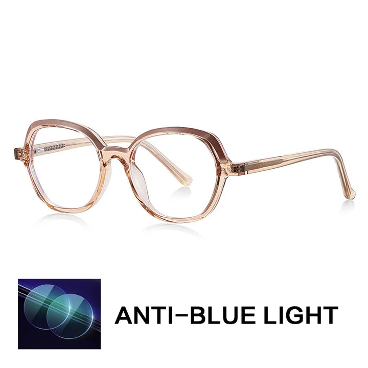 Gatenac Women's Full Rim Oval Tr 90 Titanium Reading Glasses Gxyj9051