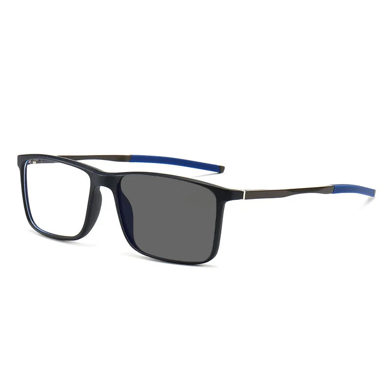 Kocolior Unisex Full Rim Square Tr 90 Aluminium Hyperopic Reading Glasses 5832 Reading Glasses Kocolior