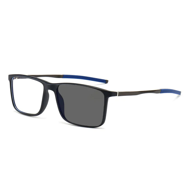 Kocolior Unisex Full Rim Square Tr 90 Aluminium Hyperopic Reading Glasses 5832 Reading Glasses Kocolior