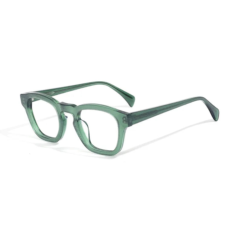 Hewei Unisex Full Rim Square Acetate Eyeglasses 81111 Full Rim Hewei C4