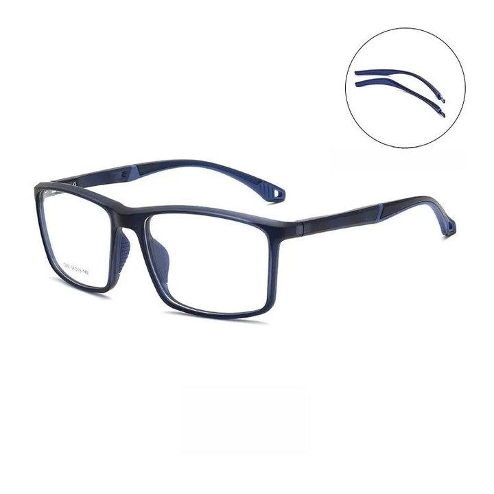 Yimaruili Unisex Full Rim Square Tr 90 Sport Eyeglasses Y1226d Full Rim Yimaruili Eyeglasses Transparent Blue  