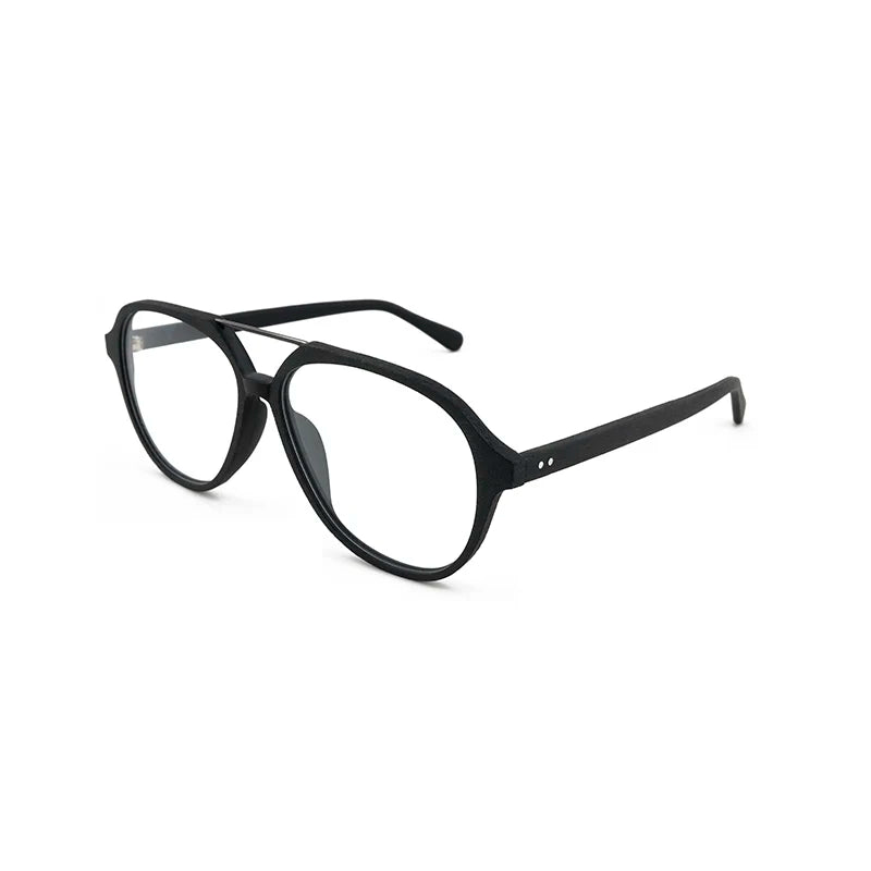 Hdcrafter Unisex Full Rim Oval Double Bridge Acetate Eveglasses 946032