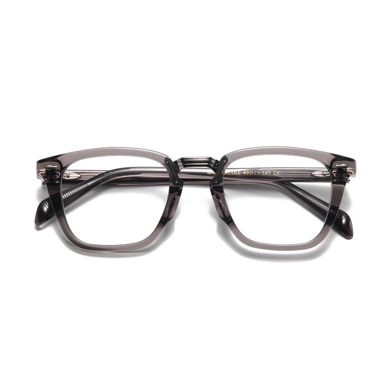 Black Mask Unisex Full Rim Square Acetate Alloy Eyeglasses 4923145 Full Rim Black Mask Gray