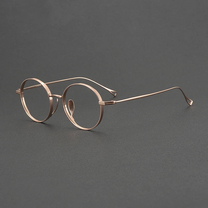 Muzz Unisex Full Rim Round Titanium Eyeglasses 73003