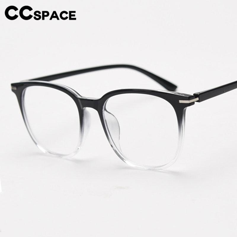 CCspace Unisex Full Rim Square Tr 90 Titanium Eyeglasses 56736 Full Rim CCspace