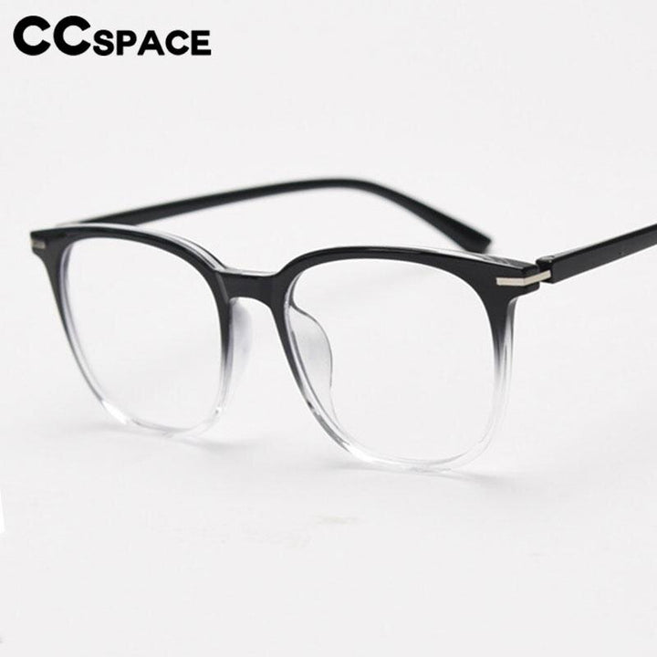 CCspace Unisex Full Rim Square Tr 90 Titanium Eyeglasses 56736 Full Rim CCspace