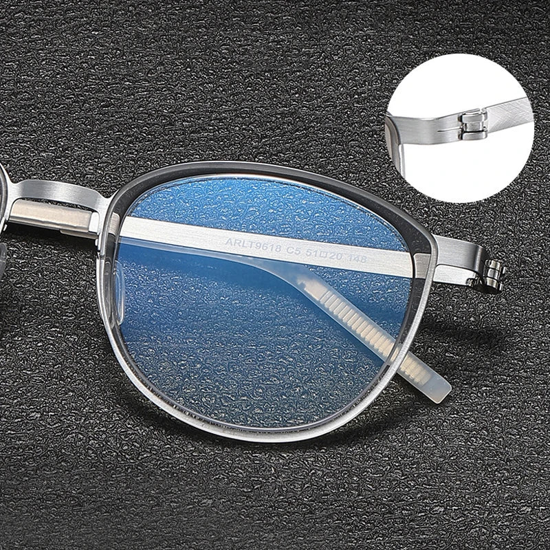 Gatenac Unisex Full Rim Round Acetate Eyeglasses Gxyj-1184 Full Rim Gatenac