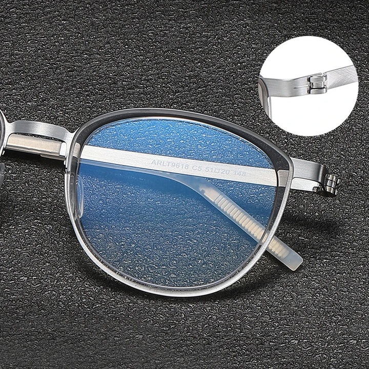 Gatenac Unisex Full Rim Round Acetate Eyeglasses Gxyj-1184 Full Rim Gatenac