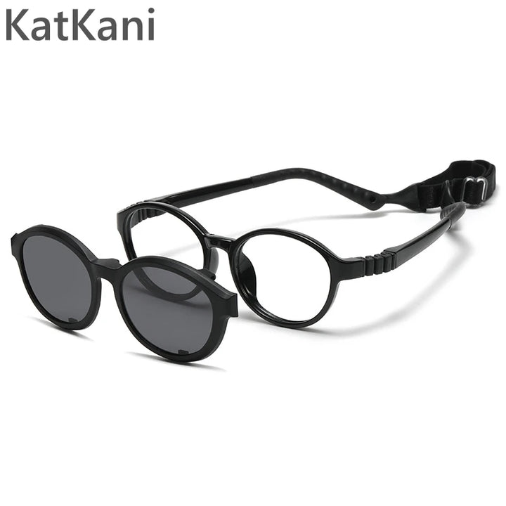 KatKani Childrens Unisex Full Rim Round Plastic Eyeglasses 18271 Full Rim KatKani Eyeglasses   