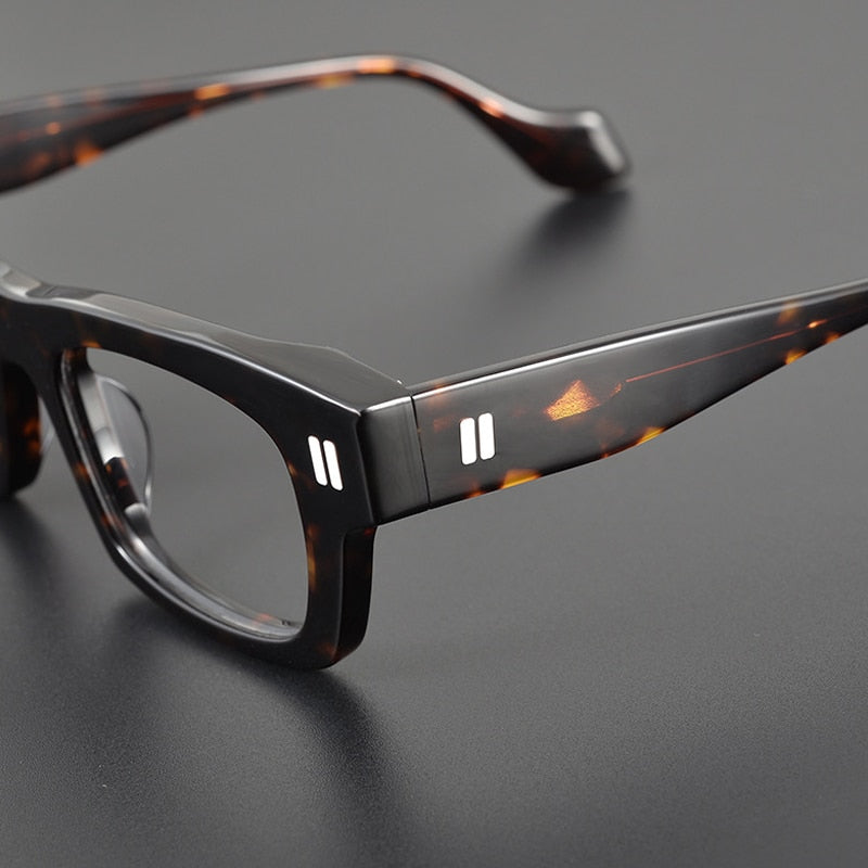 Gatenac Unisex Full Rim Square Acetate Eyeglasses Gxyj1087 Full Rim Gatenac
