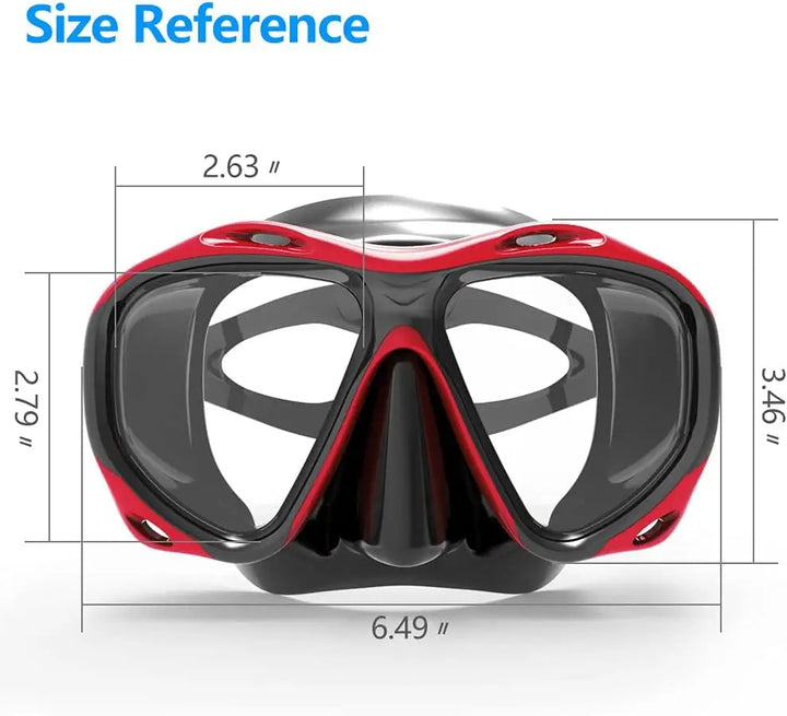 Aleefa Women's Goggle Pc Silcone Tempered Glass Hyperopic Swim Mask 20265