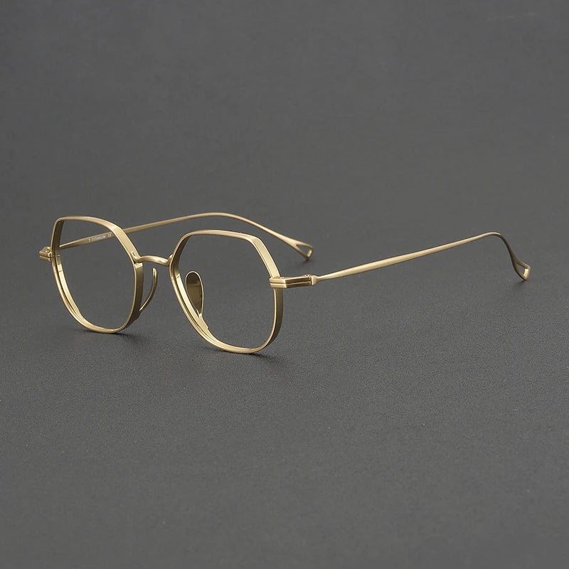 Muzz Unisex Full Rim Flat Top Oval Titanium Eyeglasses 73001