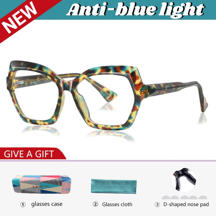 Vicky Women's Full Rim Polygon Tr 90 Titanium Reading Glasses 97043