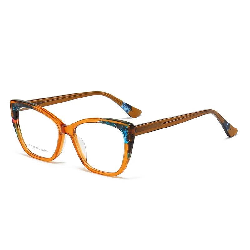 CCspace Unisex Full Rim Large Square Acetate Eyeglasses 56940 Full Rim CCspace C2Tea