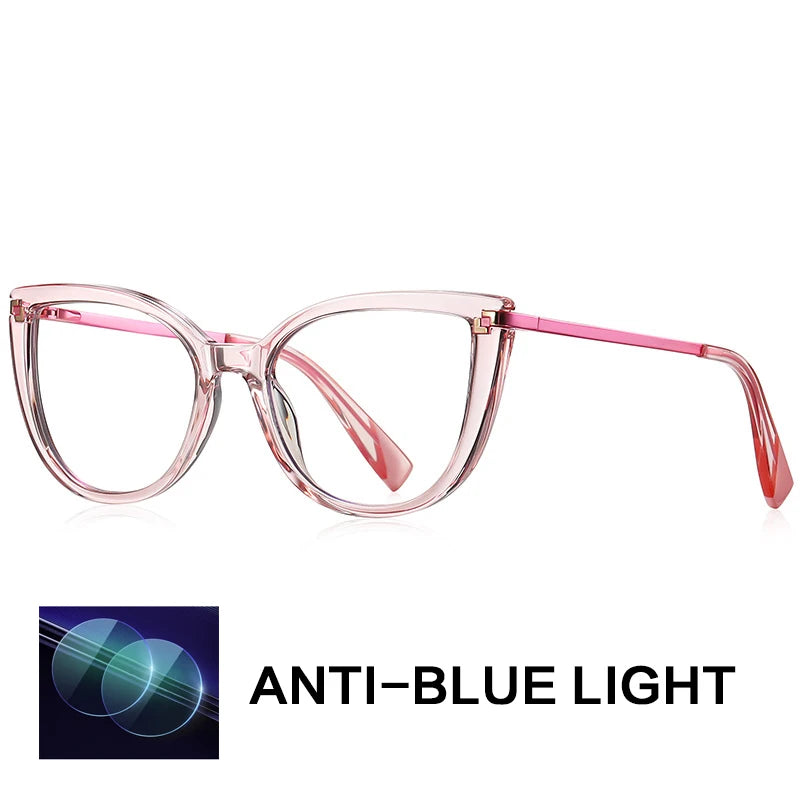 Gatenac Women's Full Rim Cat Eye Tr 90 Titanium Reading Glasses G2128