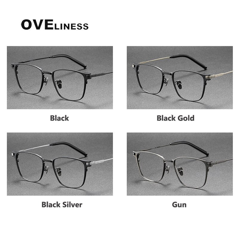 Oveliness Unisex Full Rim Square Titanium Eyeglasses 390 Full Rim Oveliness