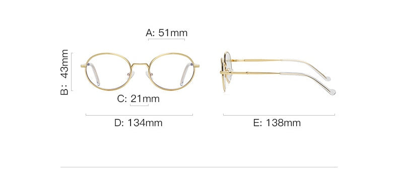 CCspace Unisex Full Rim Round Oval Alloy Eyeglasses 56142 Full Rim CCspace
