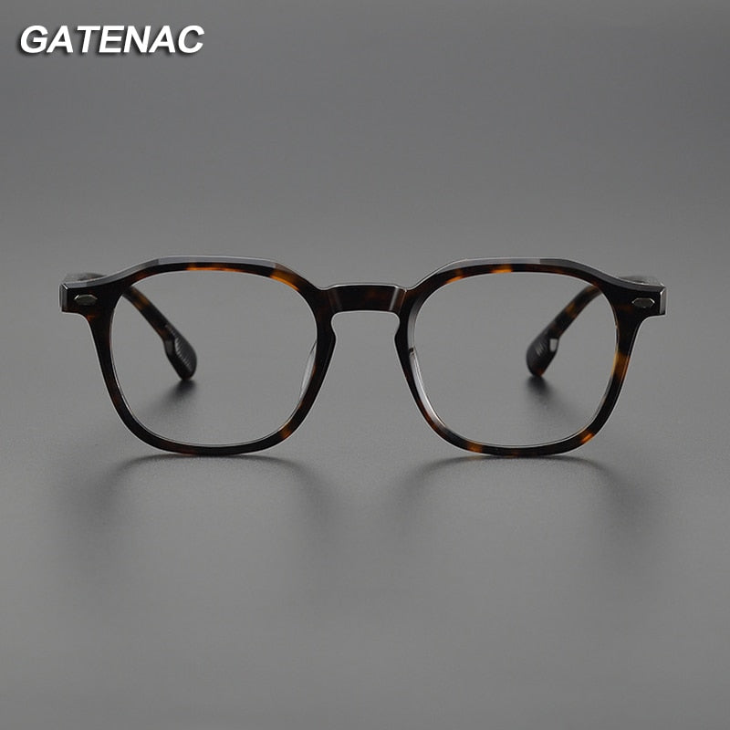 Gatenac Unisex Full Rim Square Acetate EyeglassesGxyj1093 Full Rim Gatenac