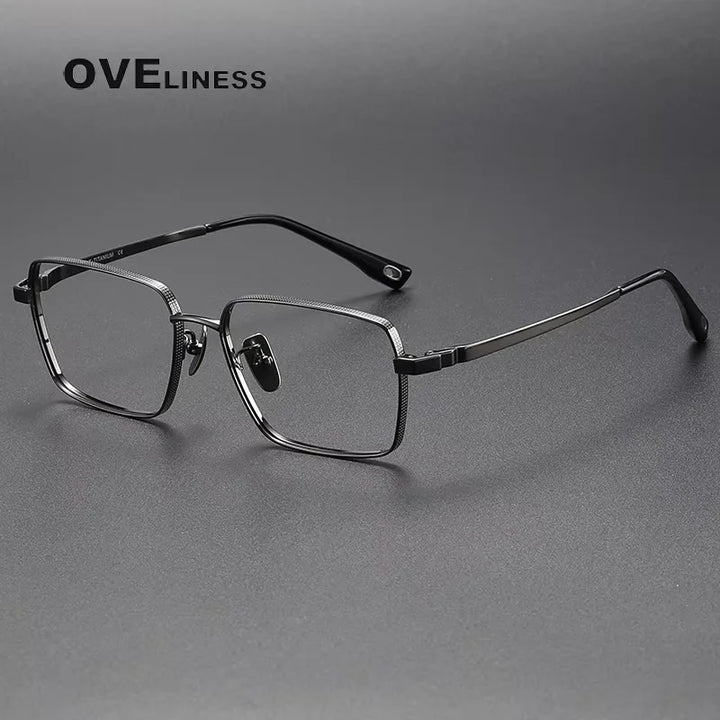Oveliness Women's Full Rim Polygon Square Titanium Eyeglasses 80927