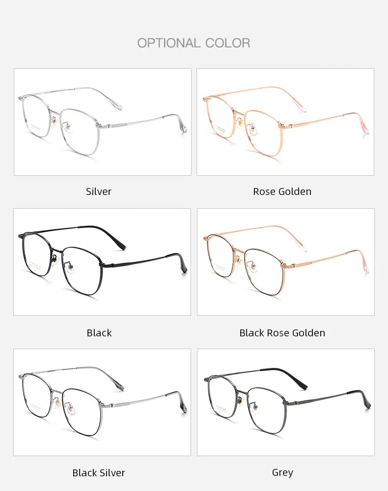 Gmei Women's Full Rim Square Titanium Eyeglasses 5013 Full Rim Gmei Optical