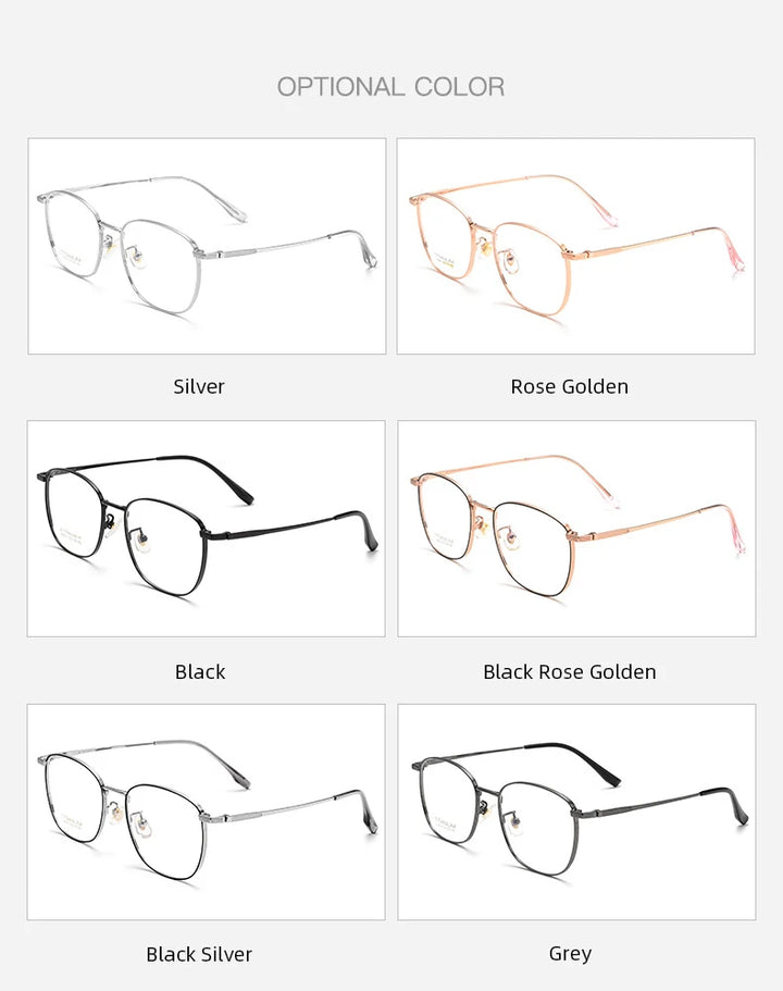 Gmei Women's Full Rim Square Titanium Eyeglasses 5013 Full Rim Gmei Optical