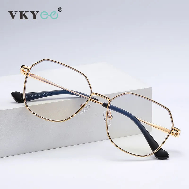 Vicky Women's Full Rim Polygon Alloy Reading Glasses 3040 Reading Glasses Vicky